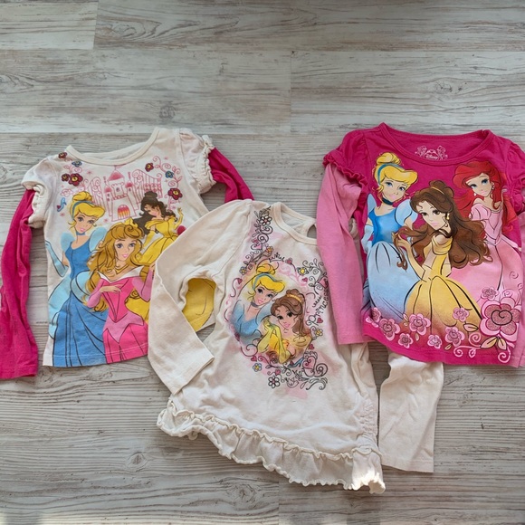 Disney Other - Disney girls long sleeve princess shirts 4T